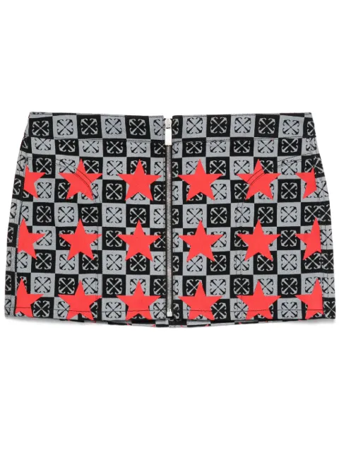 Off-White star-print denim skirt Women