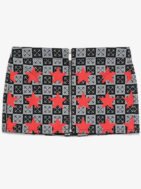 Off-White falda de mezclilla con estrellas estampadas