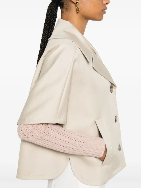 【MAX MARA】VEGGIA コットン ギャバジン ケープ Max Mara Veggia ケープ | ニュートラル | FARFETCH JP