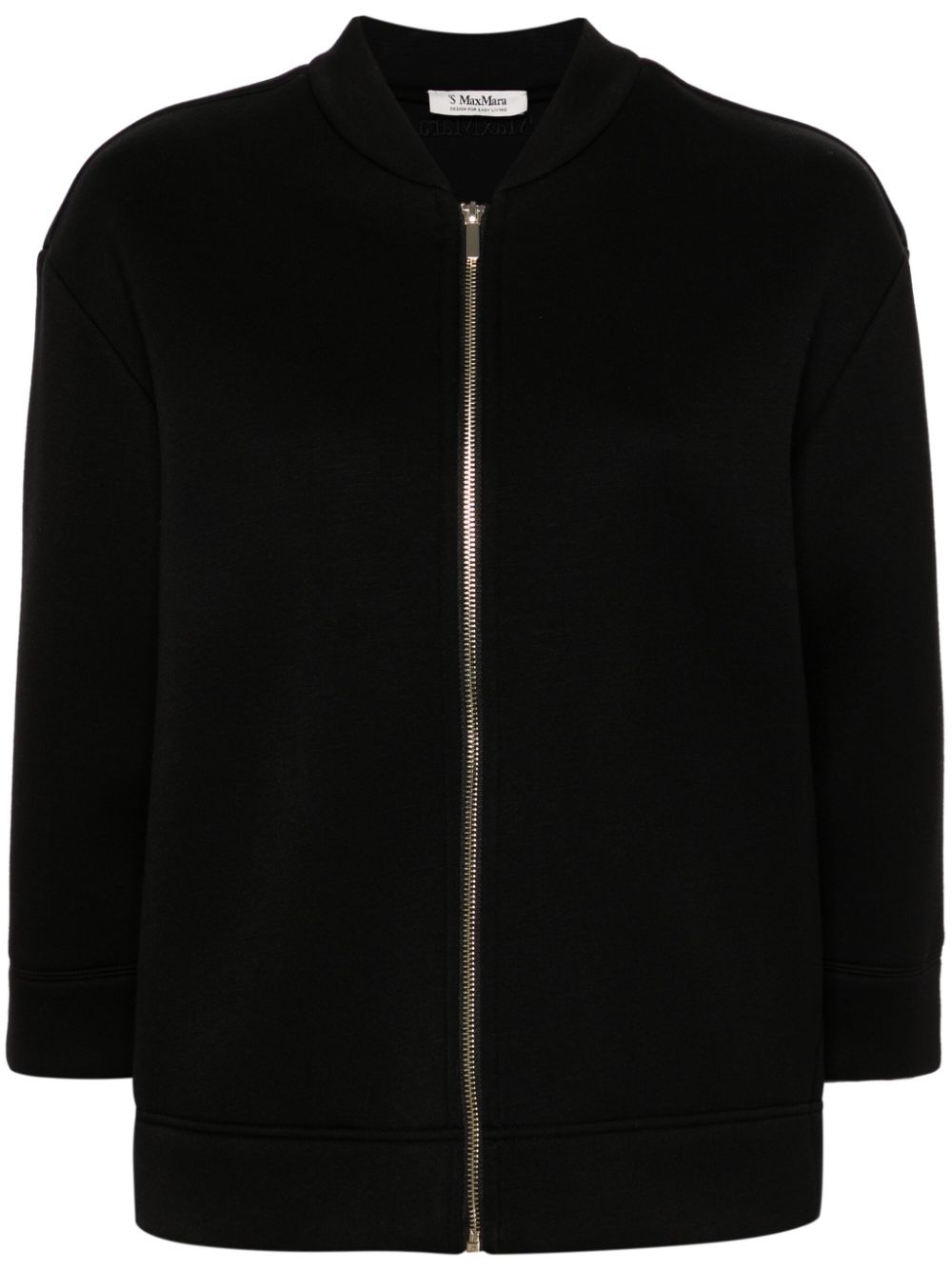 Shop 's Max Mara Ghanda Bomber Jacket In Black