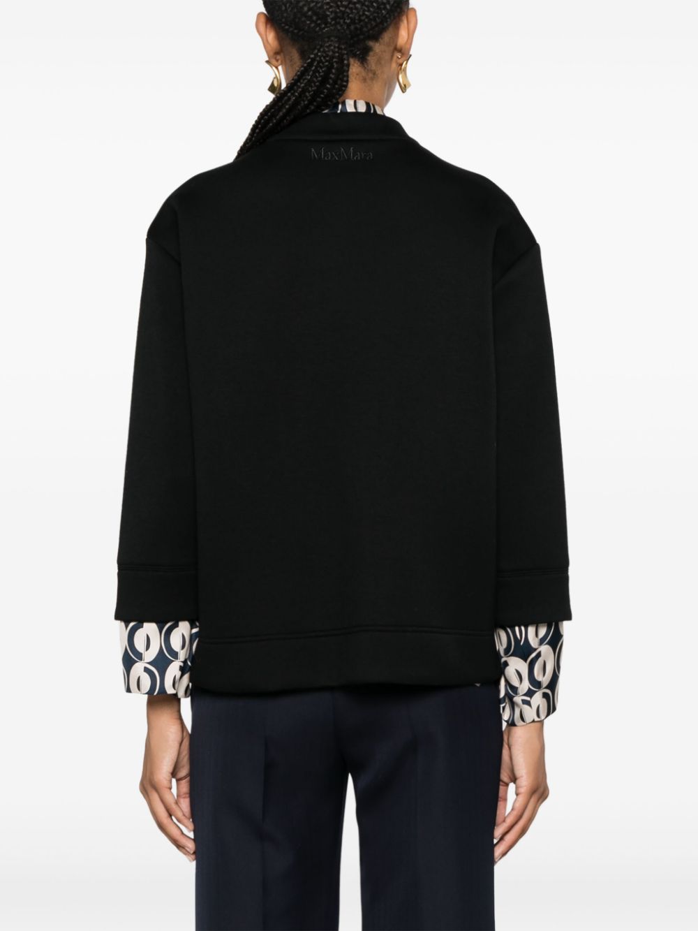 Shop 's Max Mara Ghanda Bomber Jacket In Black