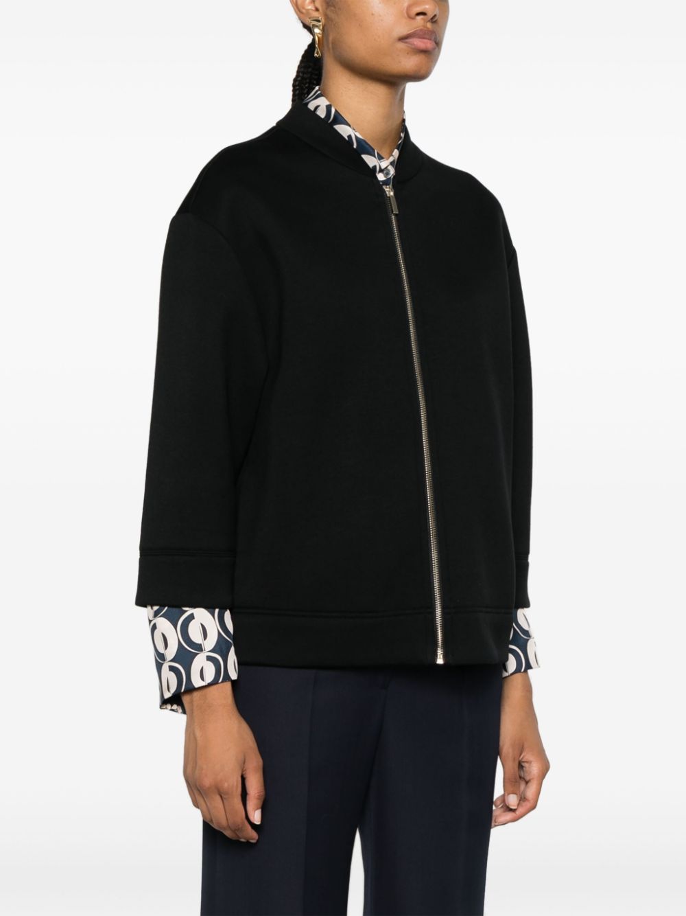 Shop 's Max Mara Ghanda Bomber Jacket In Black