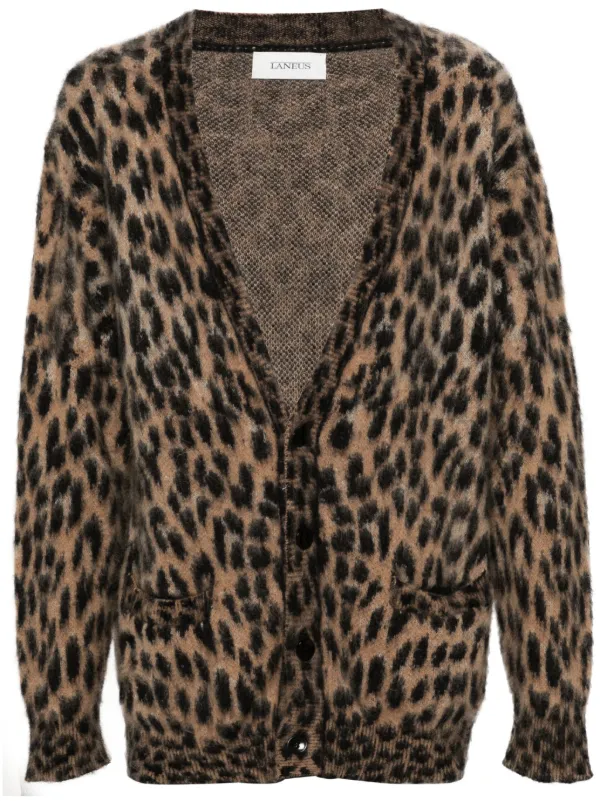 Laneus leopard print Cardigan Neutrals FARFETCH RO