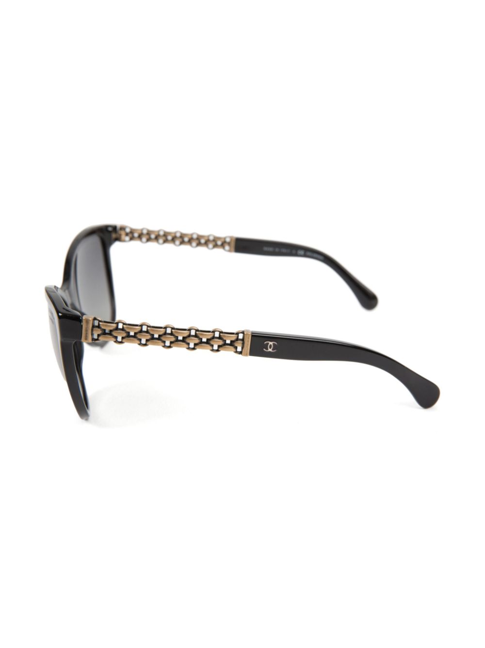 CHANEL 2000s chain-detail cat-eye sunglasses Women