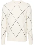 Eleventy diamond-pattern sweater - Neutrals
