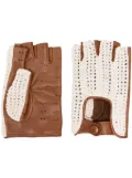 Eleventy crochet-knit gloves - Brown