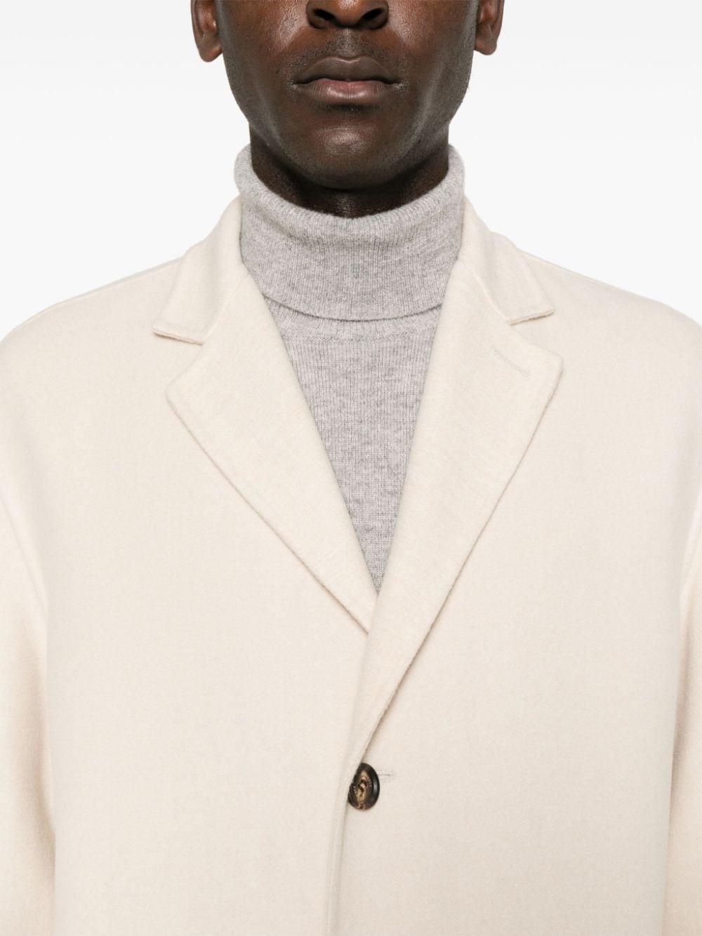 Shop Eleventy Felted Coat In Neutrals