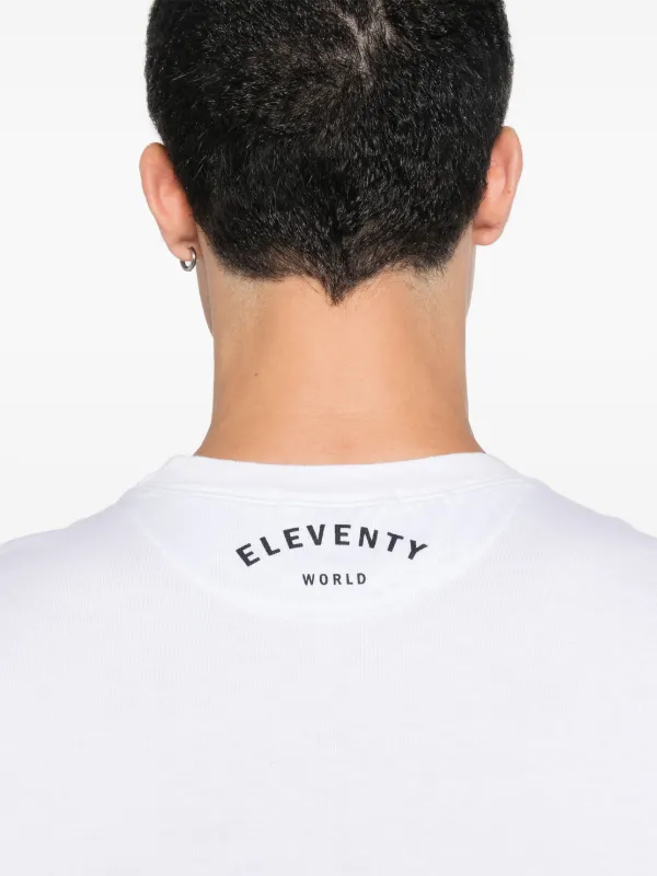Tシャツ・カットソー ELEVENTY Men T-shirt White K75TSHK05TES0K267 010201 Eleventy logo-print T-shirt | White | FARFETCH