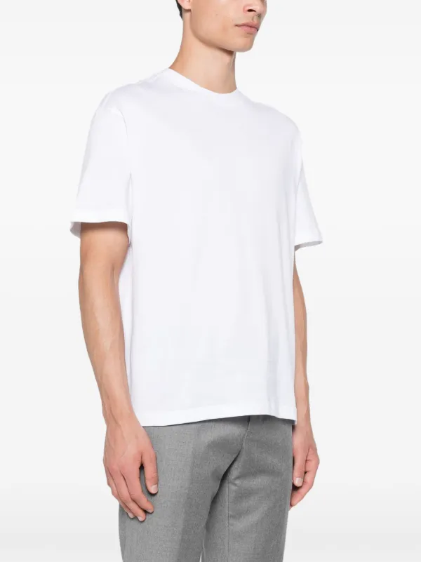Tシャツ・カットソー ELEVENTY Men T Shirts K76MAGK66MAG0K03001 11 White Eleventy logo-print T-shirt | White | FARFETCH