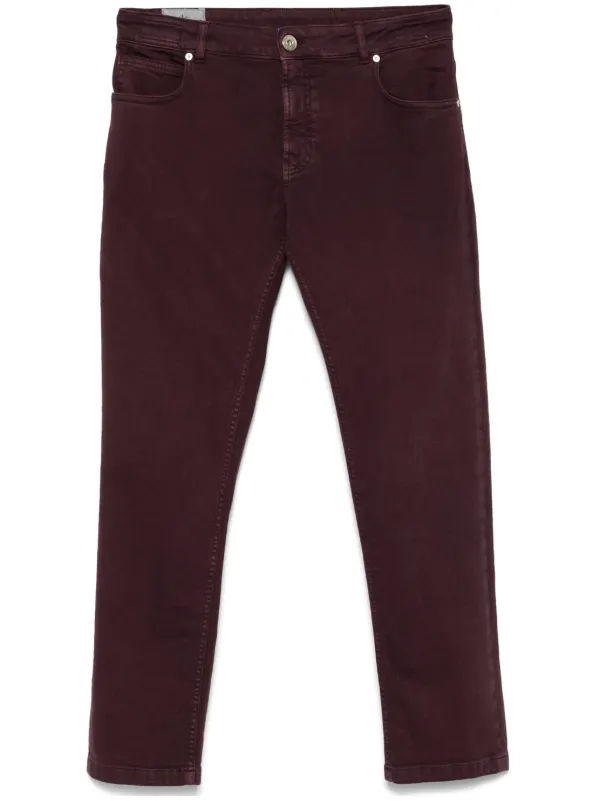 Eleventy Slim-cut Jeans in Purple