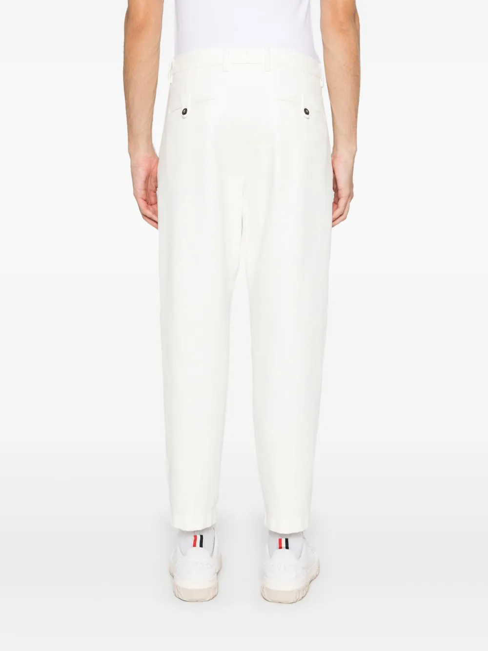 Eleventy Chino met toelopende pijpen Wit