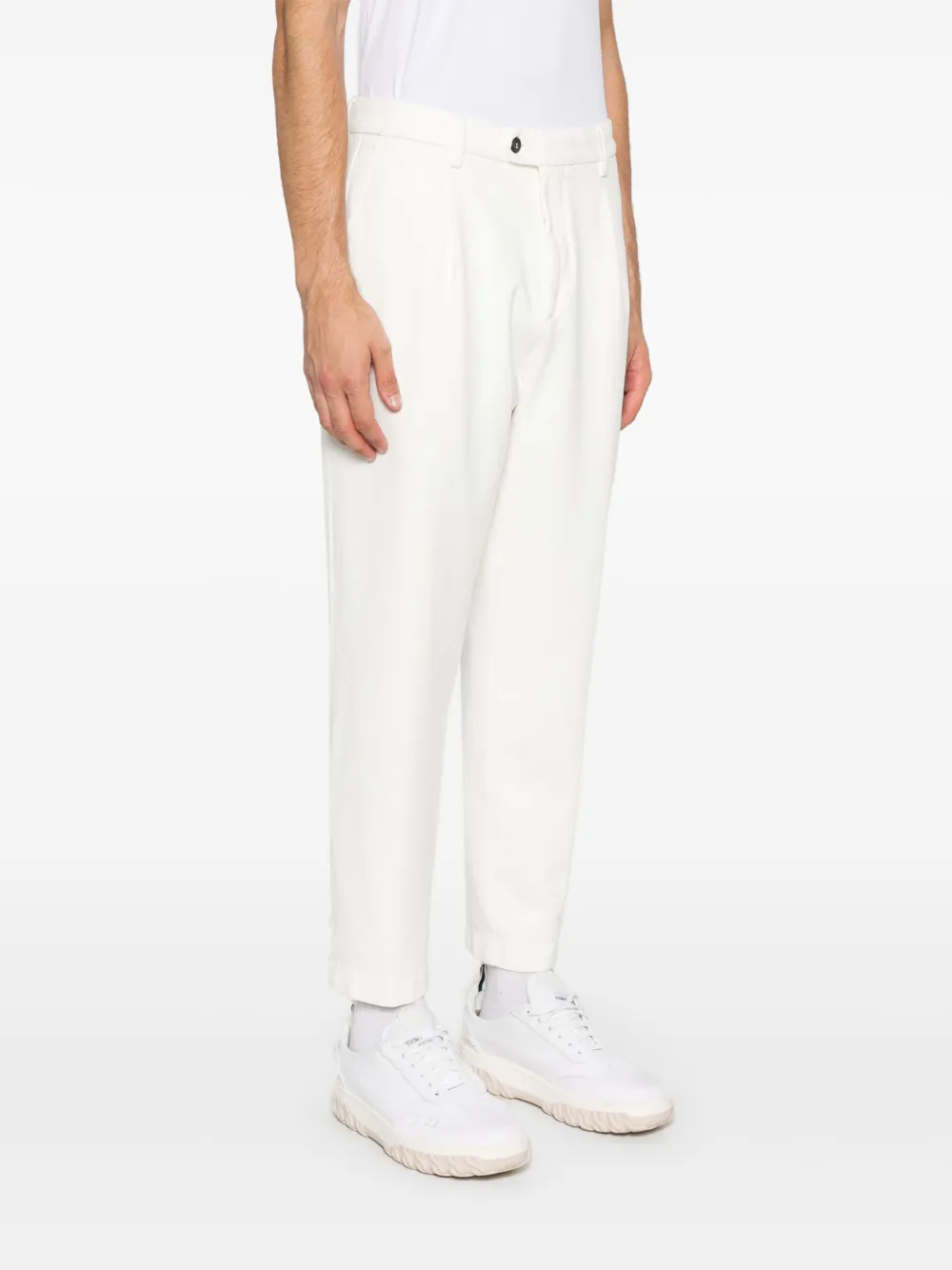 Eleventy Chino met toelopende pijpen Wit