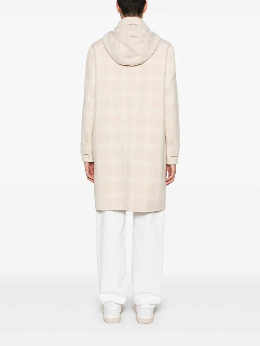 Eleventy Geruite jas Beige