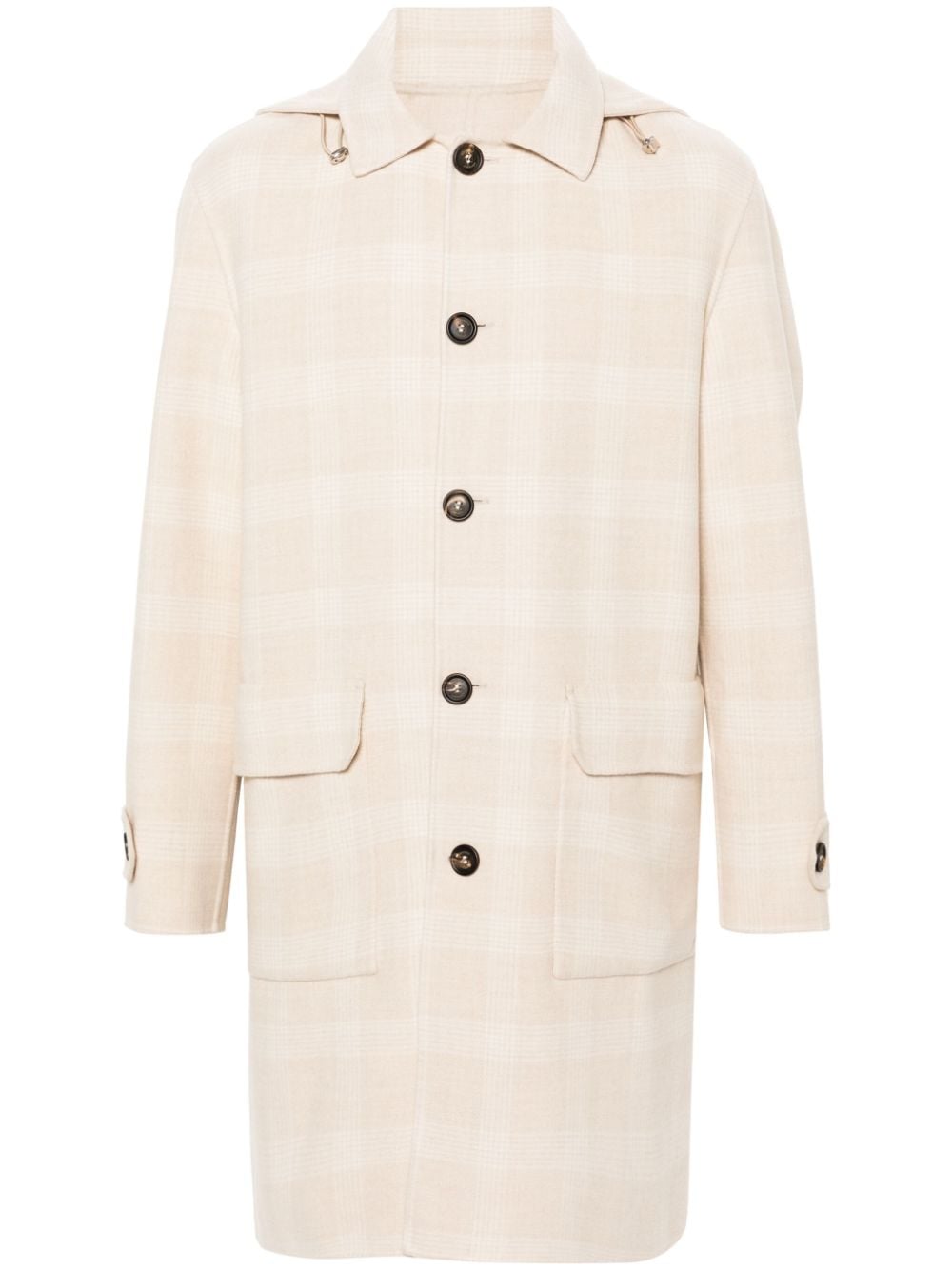 Eleventy checked coat - Neutrals