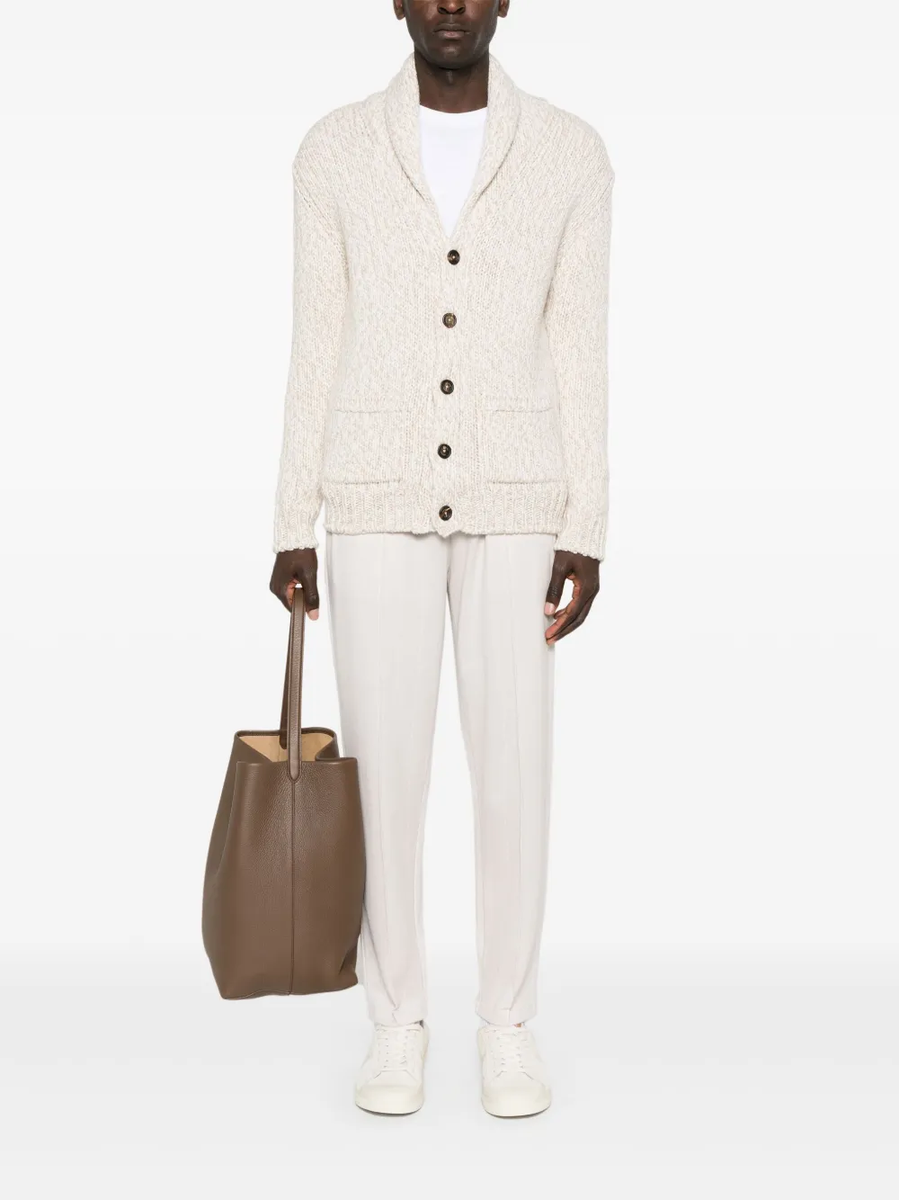 Eleventy Gestreepte broek - Beige