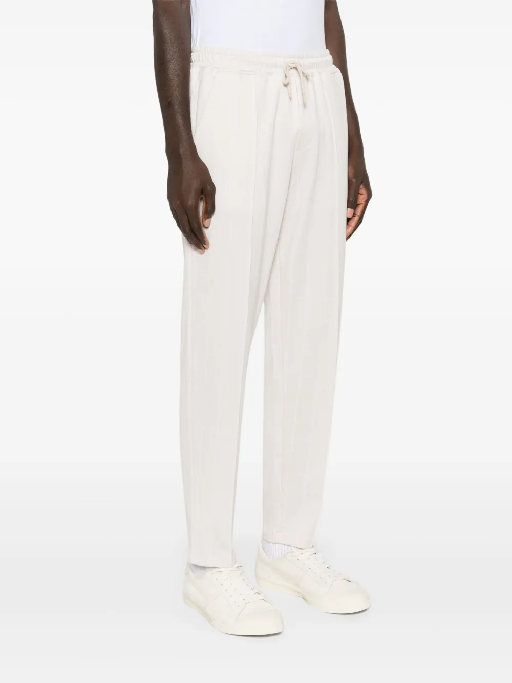 Eleventy Gestreepte broek Beige