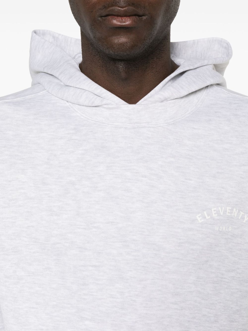 Shop Eleventy Logo-print Hoodie In Grau