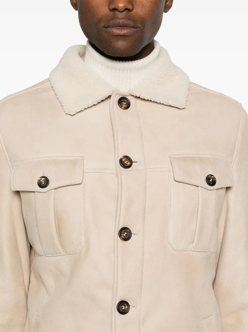 Eleventy Lammy shirtjack Beige