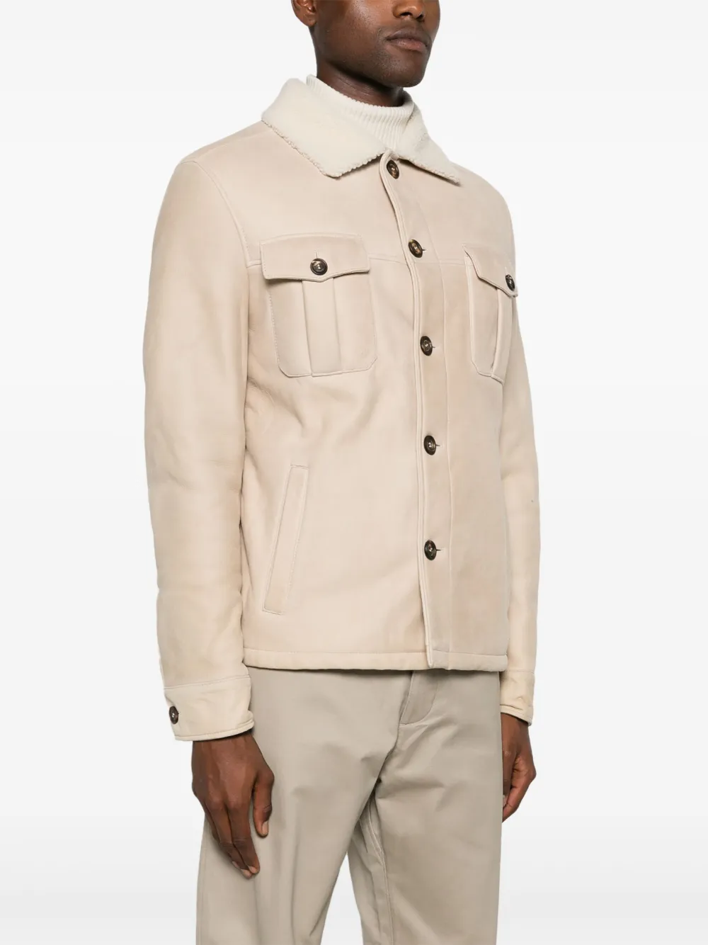 Eleventy Lammy shirtjack Beige