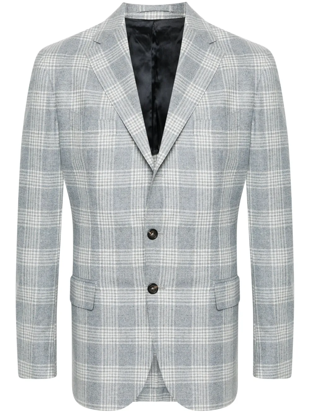 Eleventy Geruite blazer Blauw