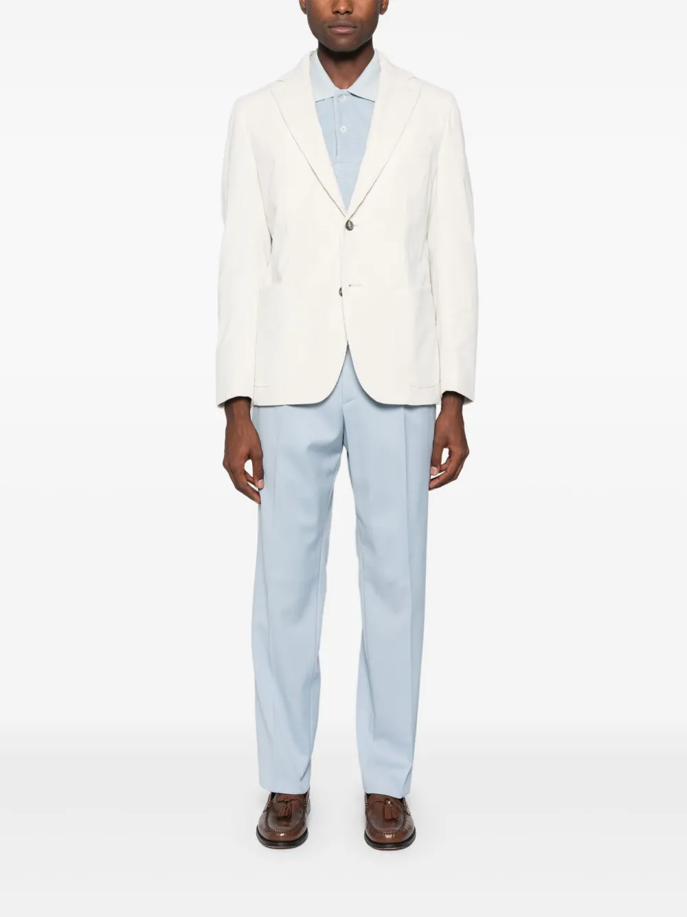 Eleventy Blazer met enkele rij knopen - Beige
