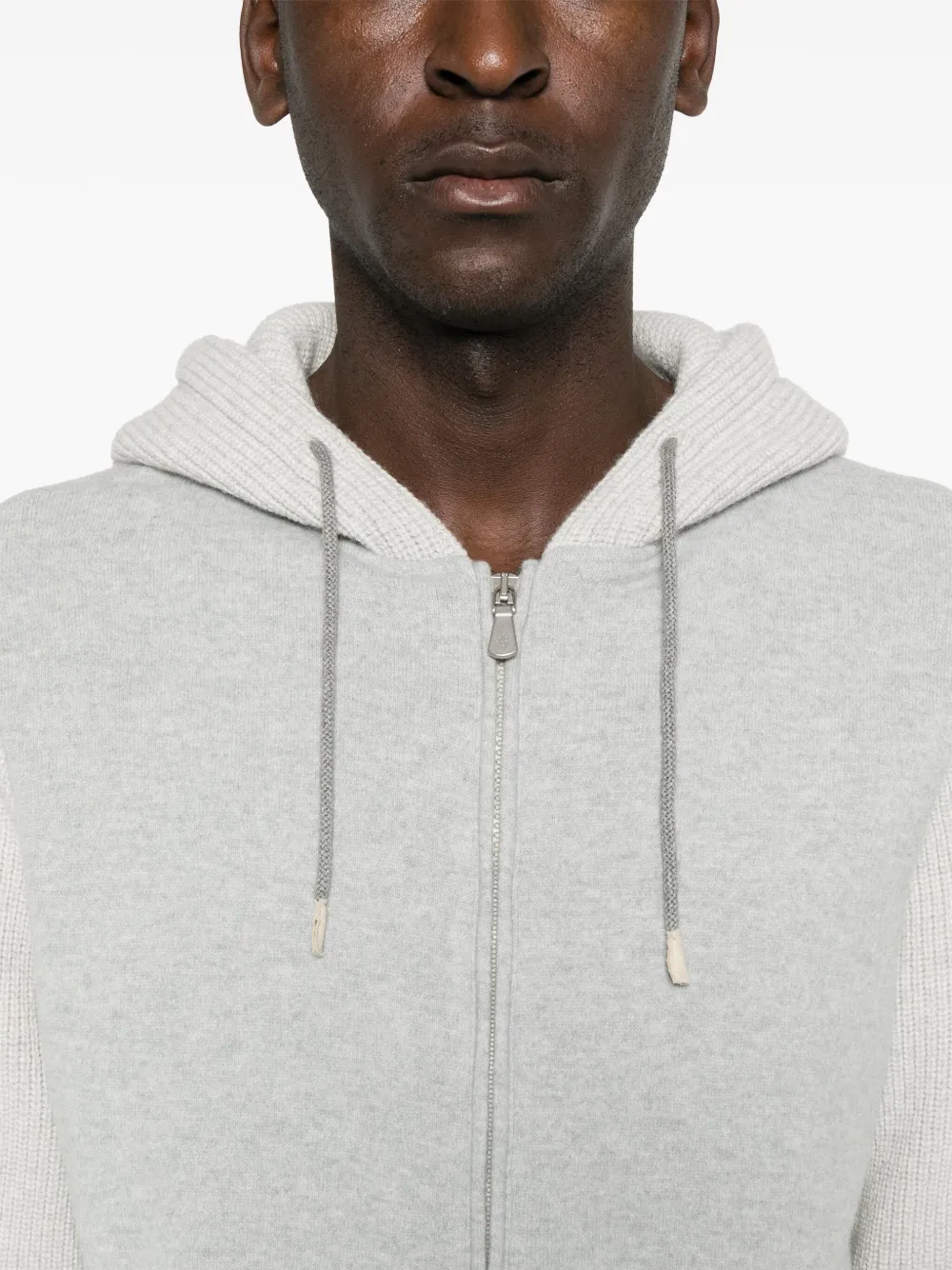 Eleventy Hoodie met vlakken Grijs