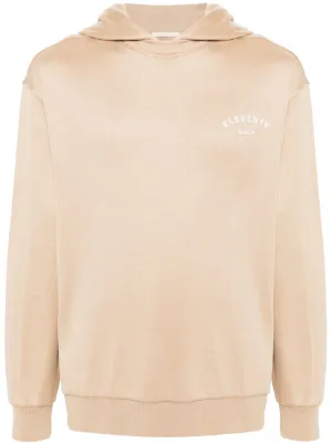 Eleventy zip-up Knit Hooded Cardigan | Brown | FARFETCH