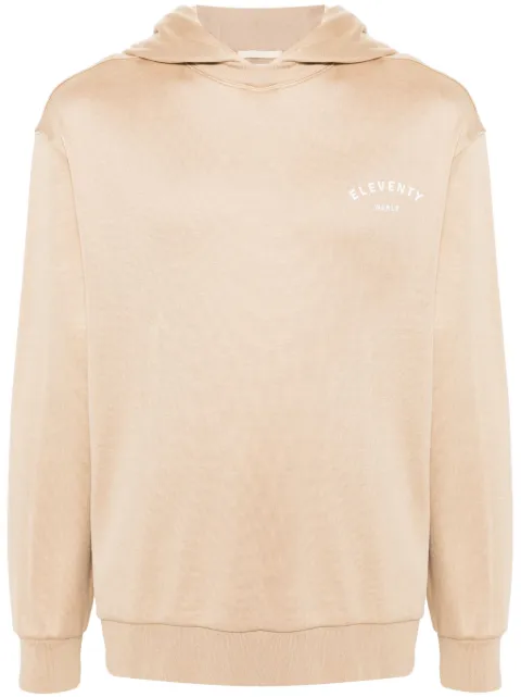 Eleventy logo-print hoodie