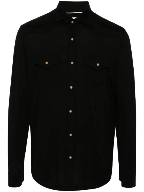 Chemise à col italien - Eleventy - Modalova