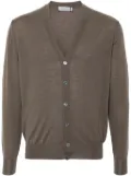 Canali merino-wool cardigan - Brown