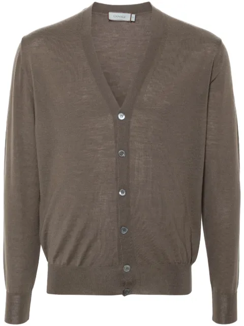 Canali merino-wool cardigan