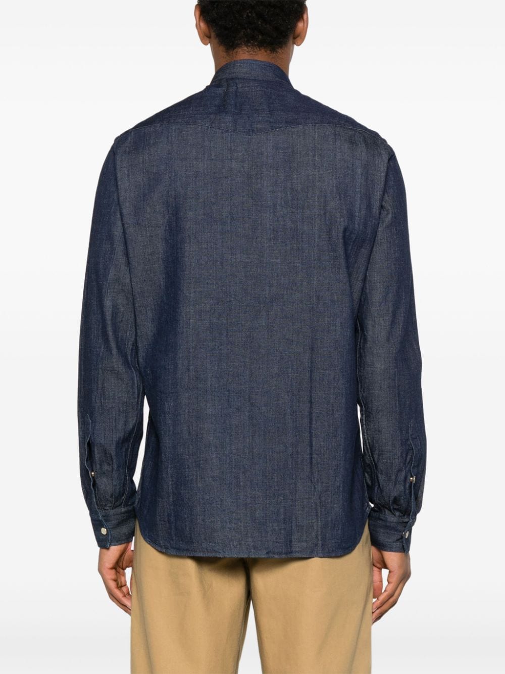 Shop Lardini Cotton Shirt In Blue