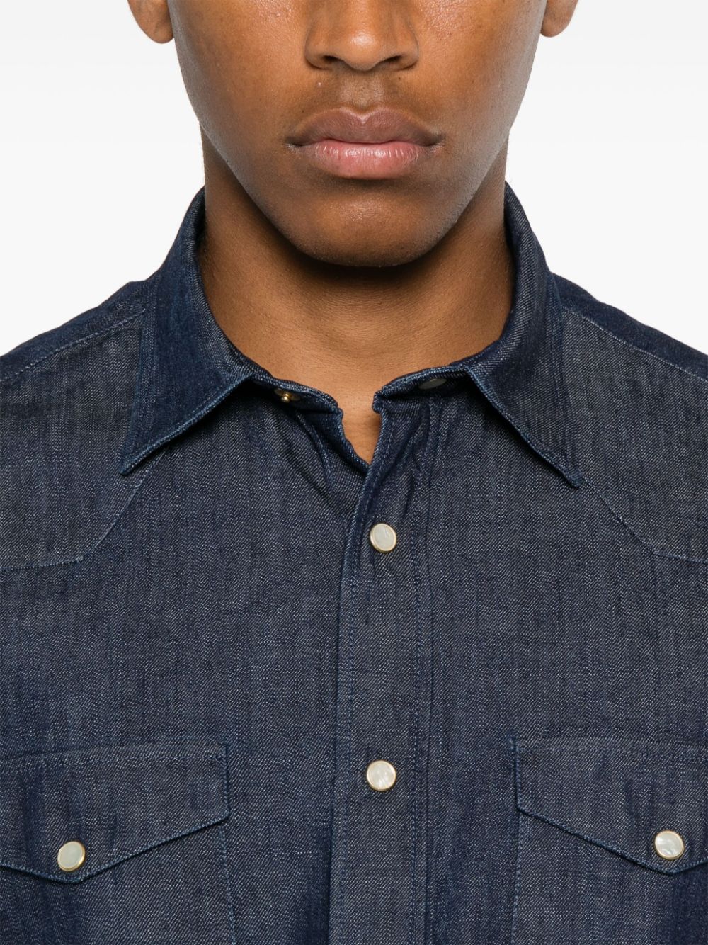 Shop Lardini Cotton Shirt In Blue