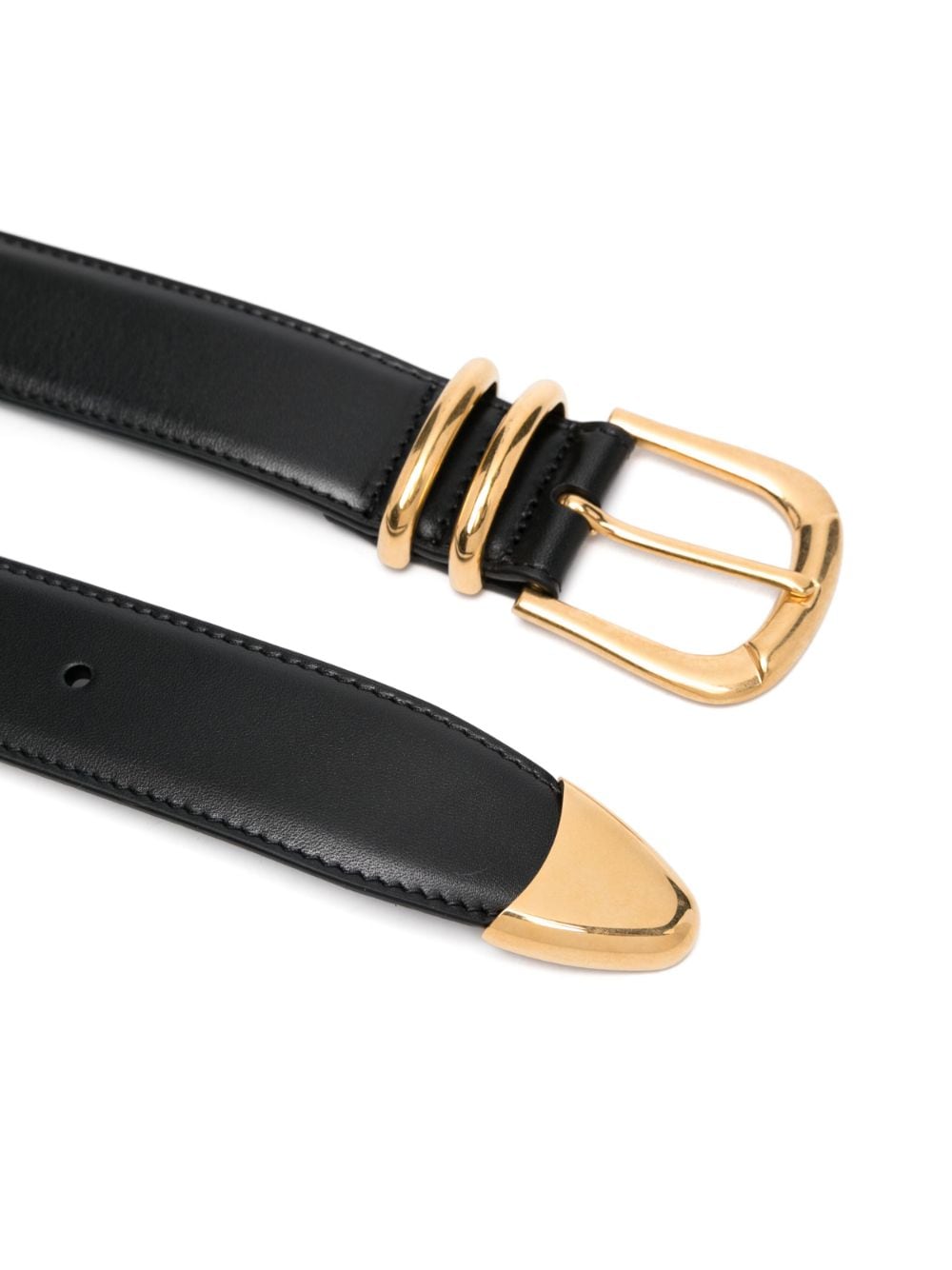 The Row Leren riem - Zwart