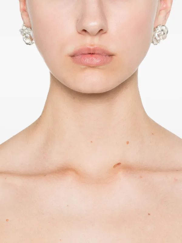 ピアス MAGDA BUTRYM FW25 EARRINGS (705725 SILVER) Magda Butrym Rose Silver Earrings | Silver | FARFETCH JO