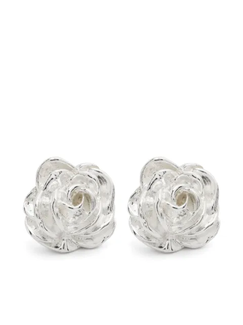 Magda Butrym rose silver earrings
