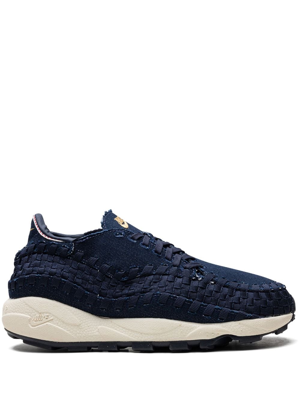 Shop Nike Air Footscape Woven "raw Denim" Sneakers In Blau