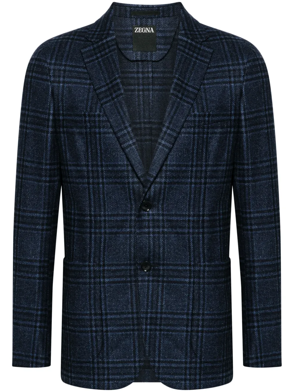 Zegna tartan-check blazer | Blue | Image 1