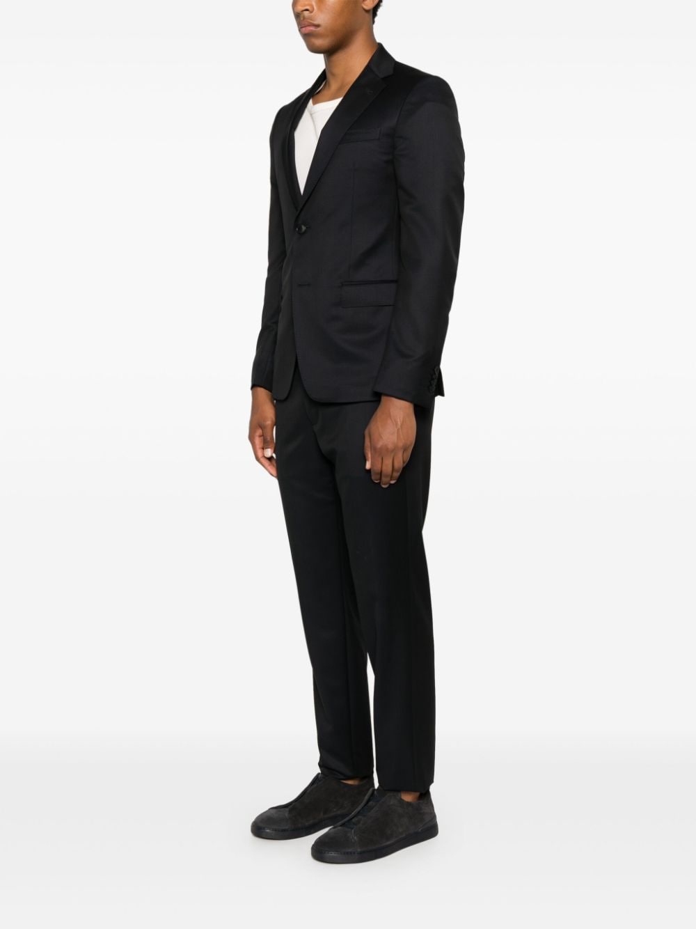 Shop Zegna Single-breasted Suit In Blue