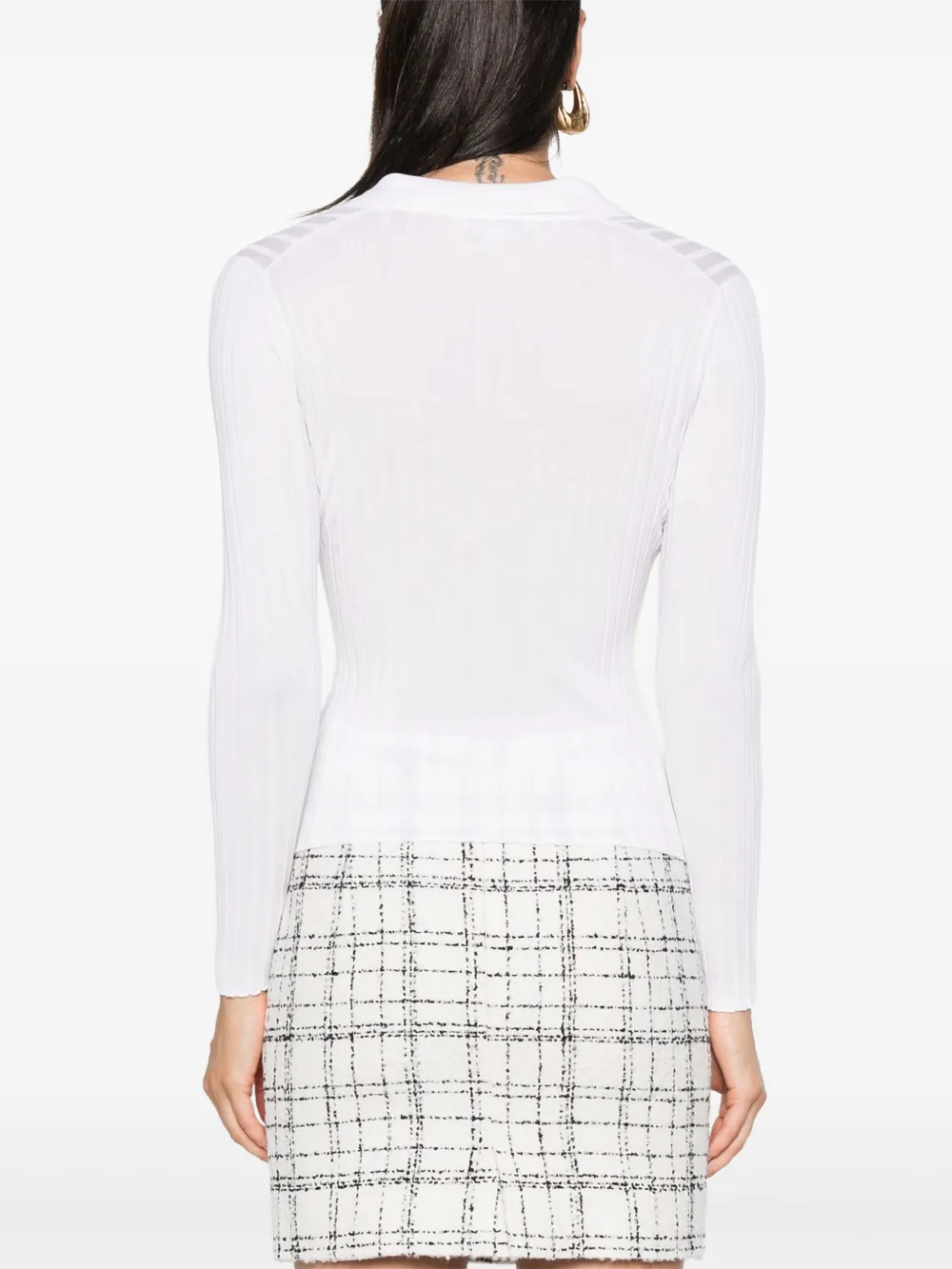 Vince Snap polo sweater Wit
