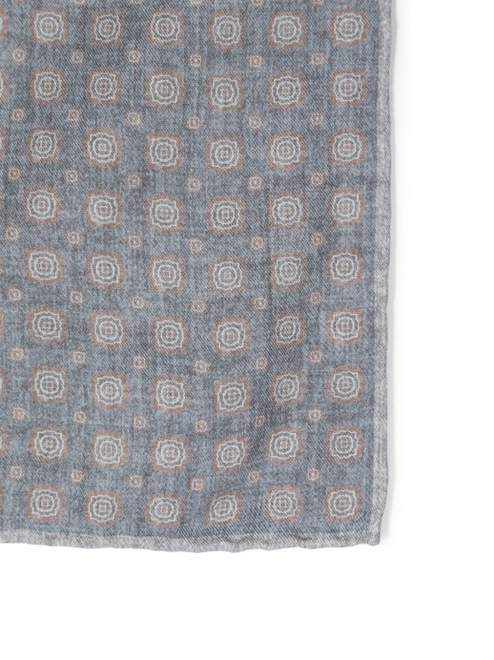 Shop Eleventy Patterned Pocket Scarf In Blau