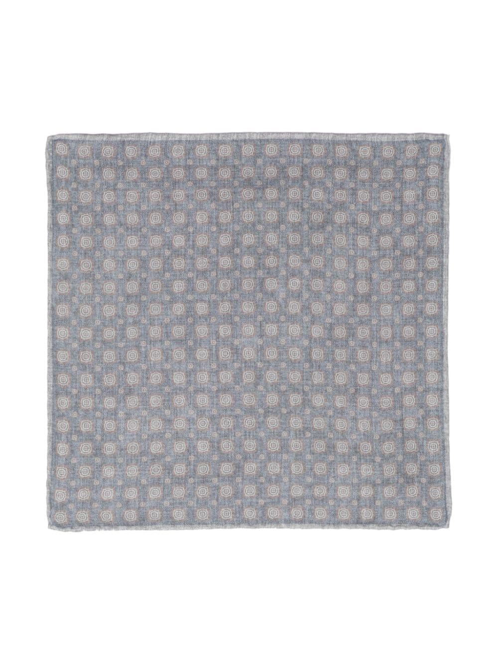 Shop Eleventy Patterned Pocket Scarf In Blau