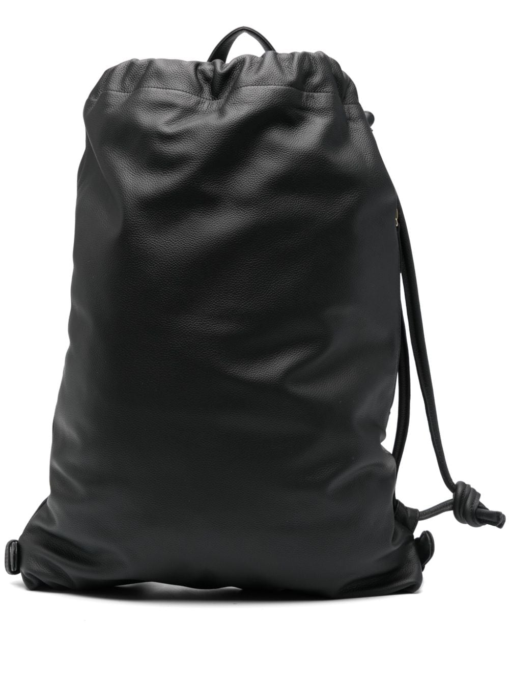 Shop Eleventy Leather Backpack In Black