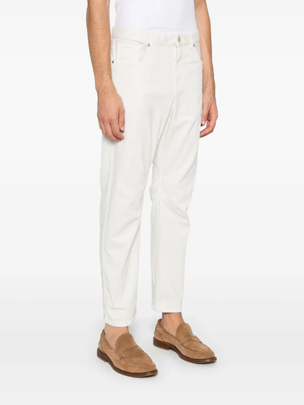 Eleventy Jeans met geplooid detail Wit