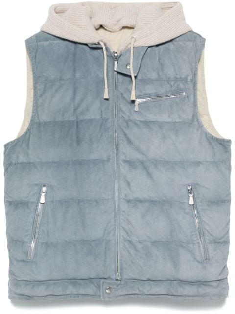 Eleventy suede gilet