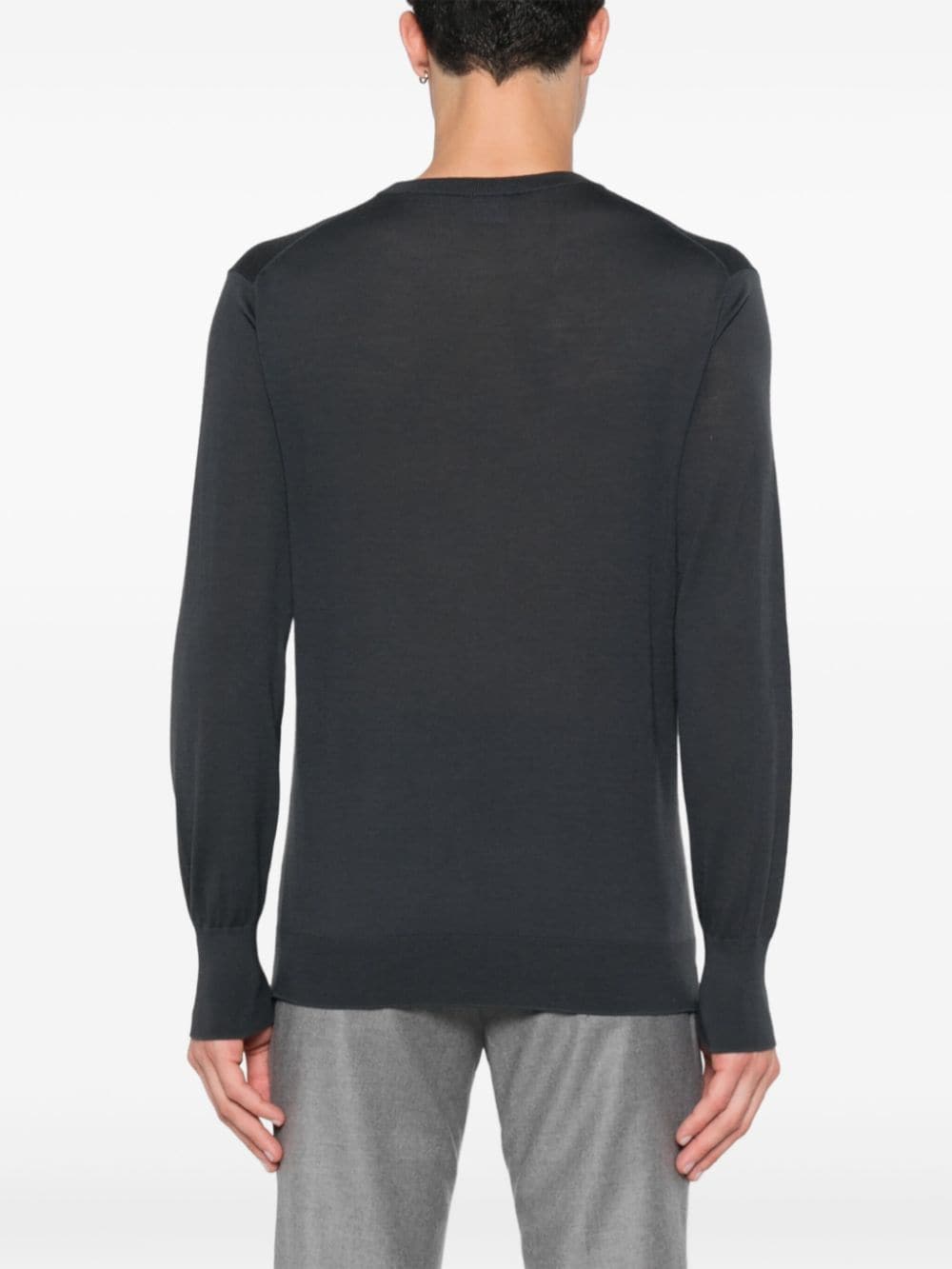 Shop Eleventy Round-neck Sweater In Black