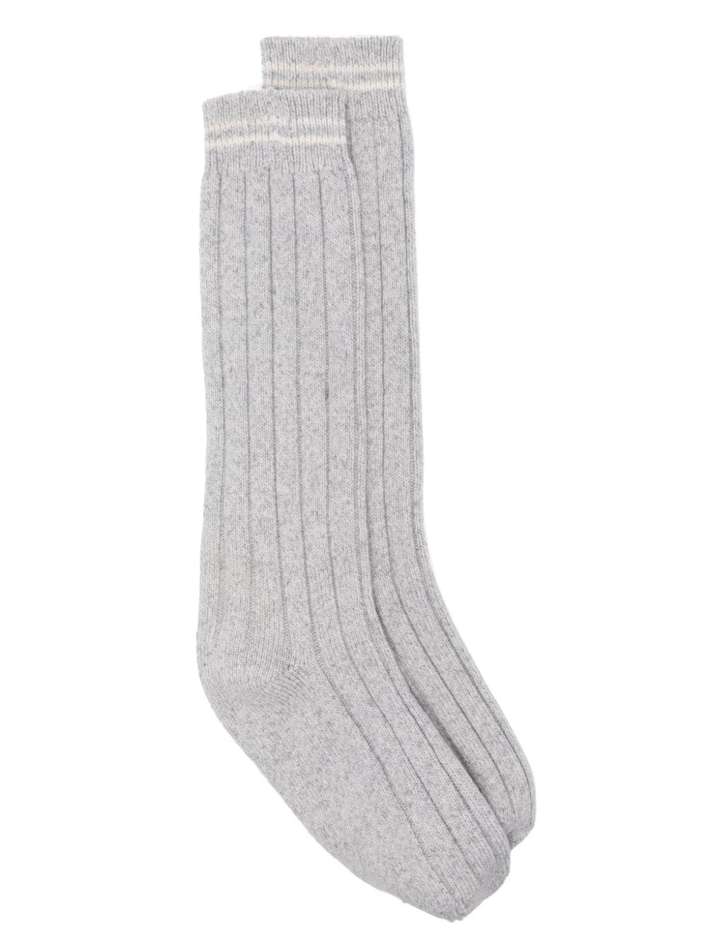 Eleventy ribbed-knit socks - Grau