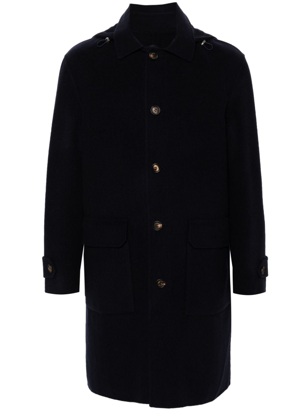 Shop Eleventy Single-breasted Coat In Blue