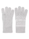 Eleventy patterned-intarsia gloves - Grey