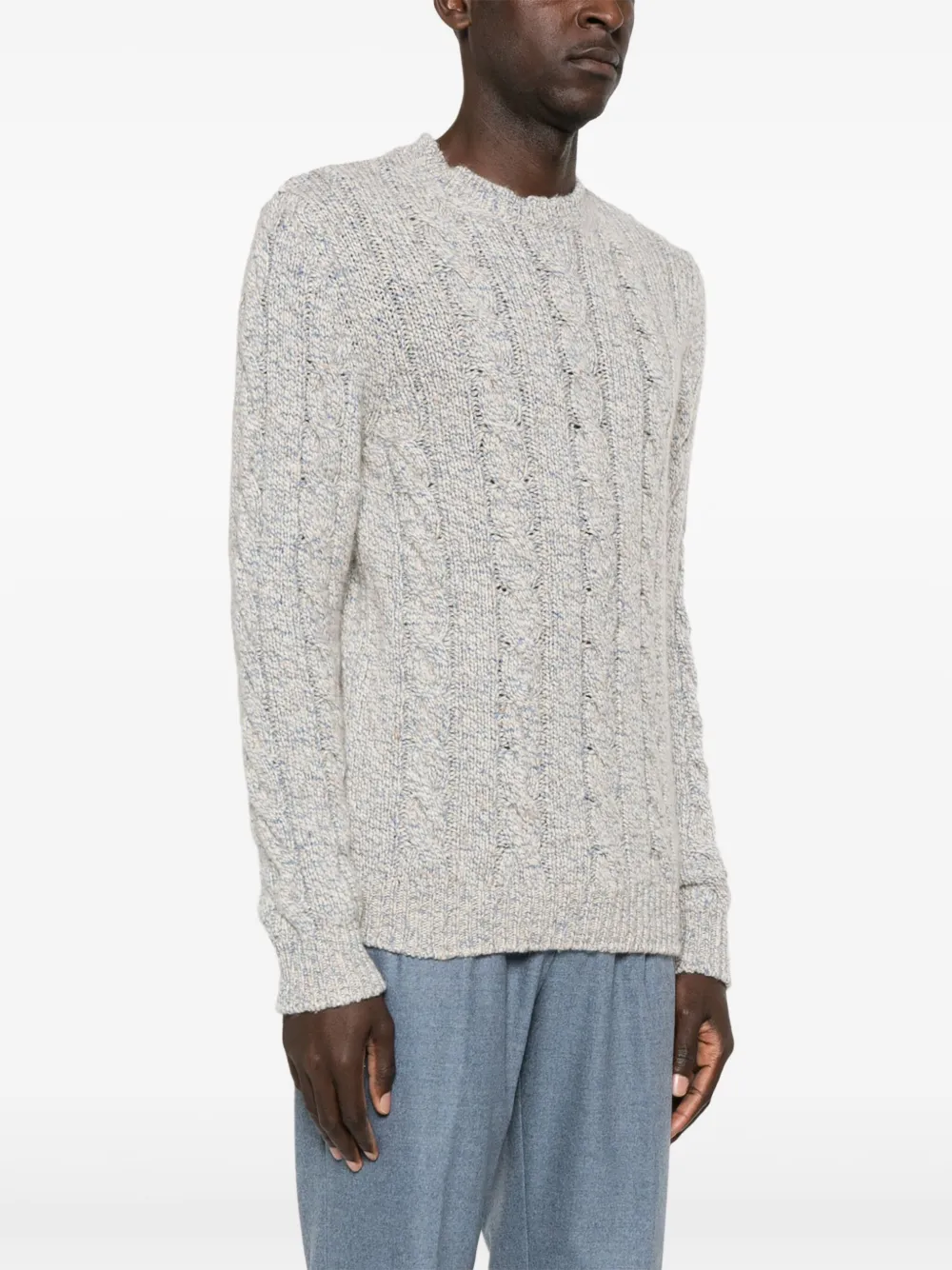Shop Eleventy Cable-knit Sweater In Neutrals